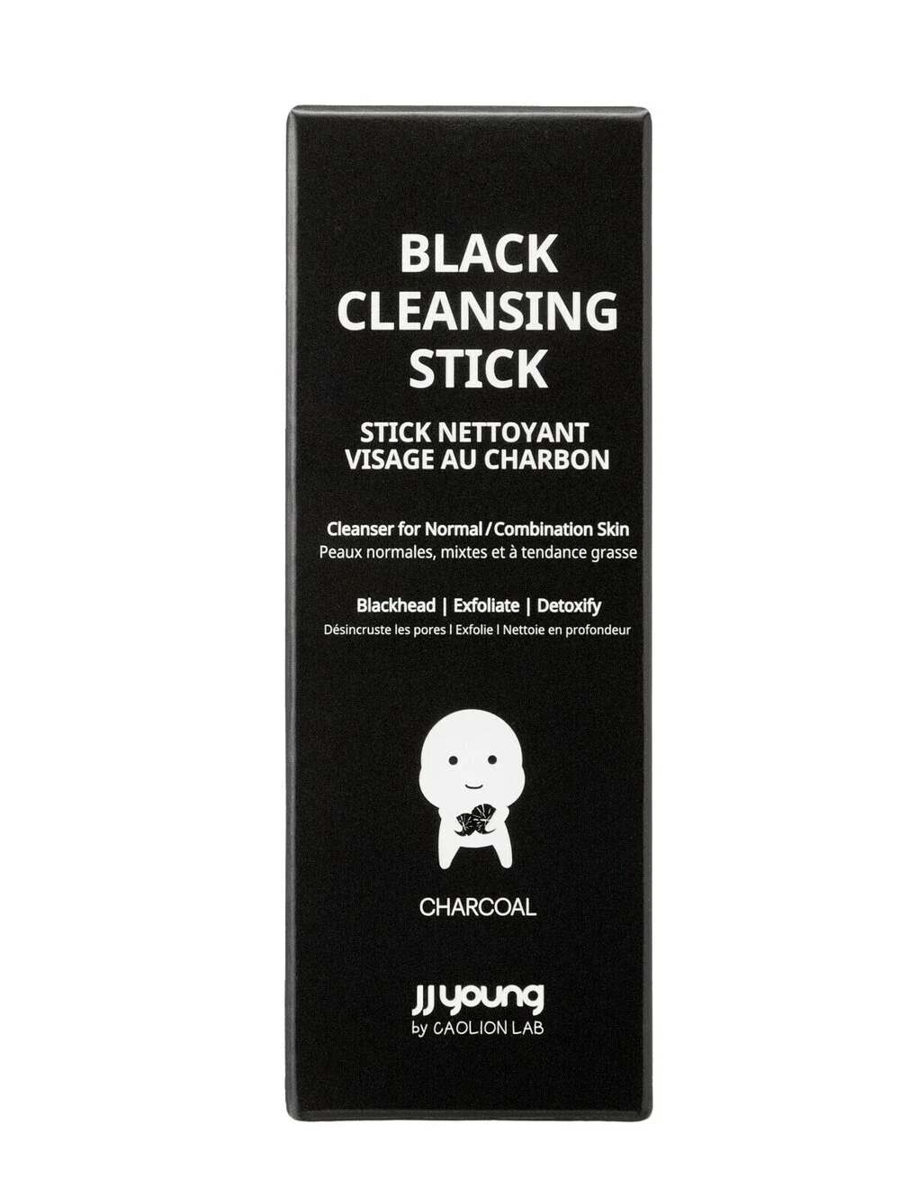 new JJ Young Blackhead Exfoliate Detoxify Charcoal Black Cleansing Stick -